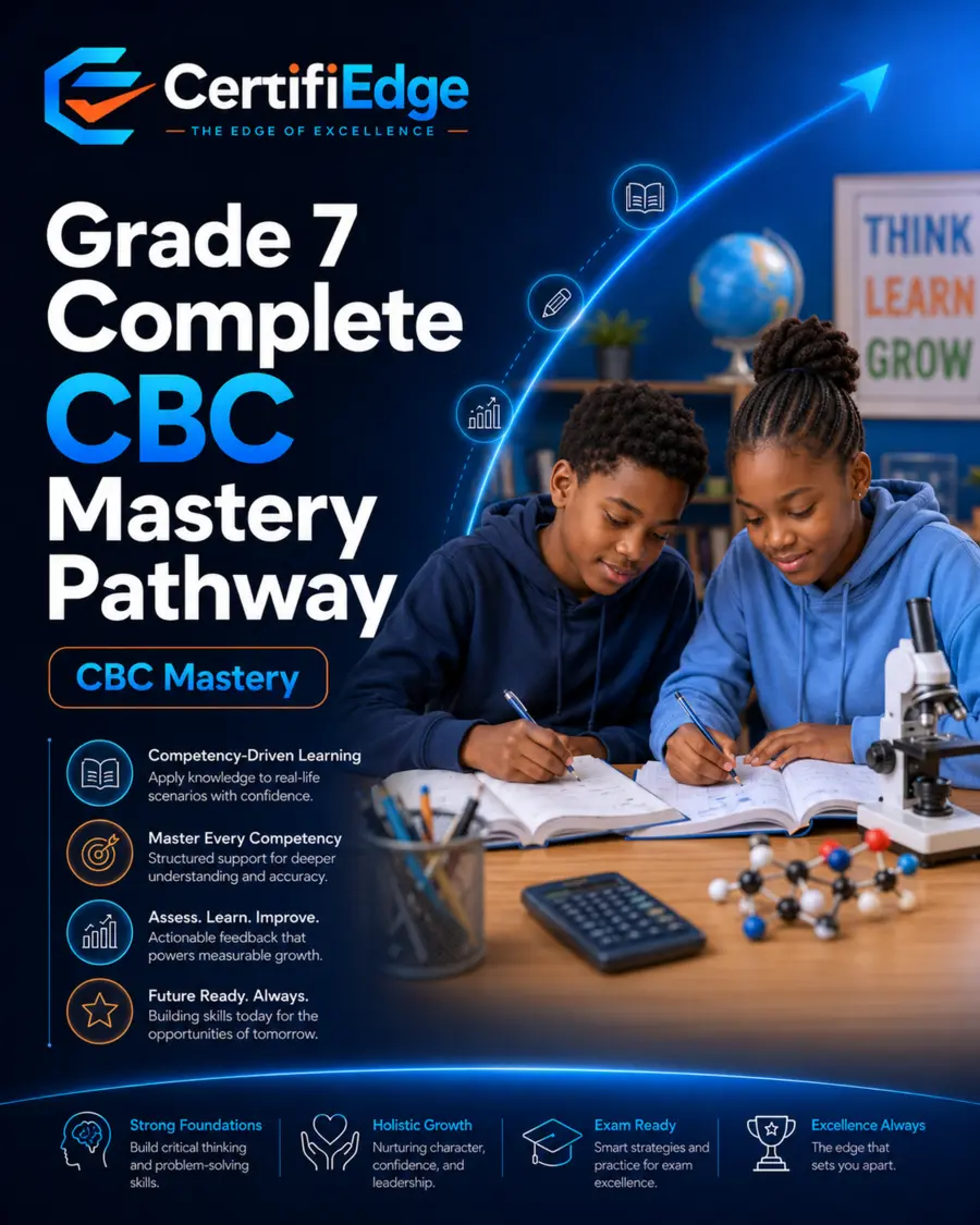 Grade 7 Complete CBC Mastery pathway cover for school learners.