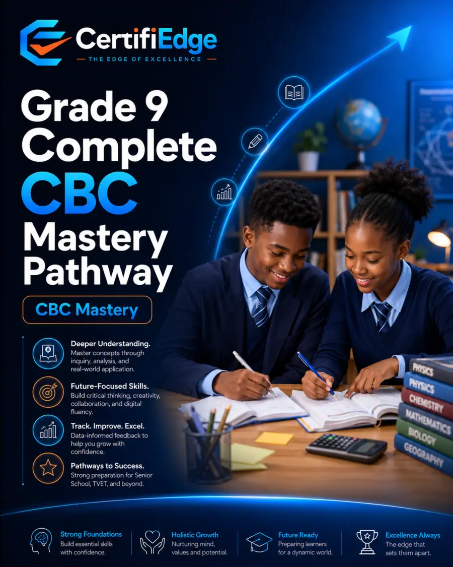 Grade 9 Complete CBC Mastery pathway cover for school learners.