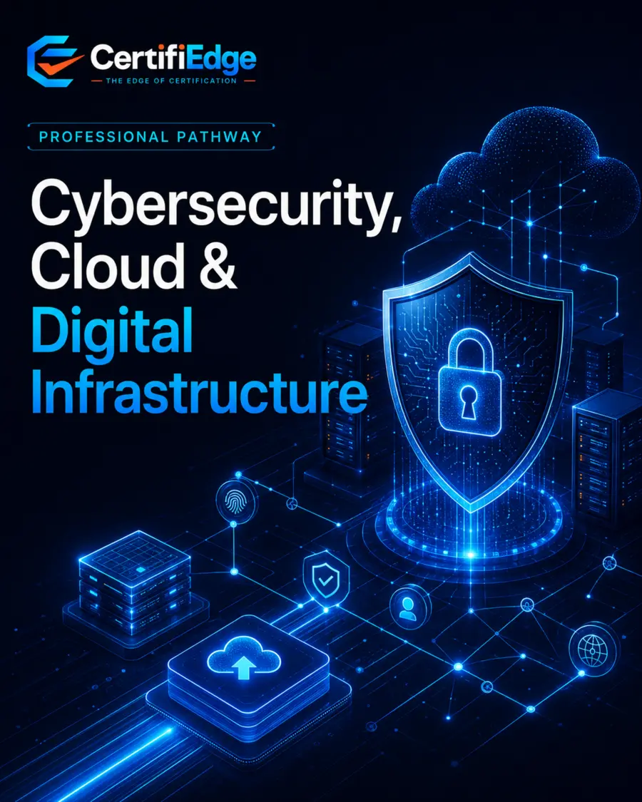 Cybersecurity, Cloud and Digital Infrastructure professional pathway cover.