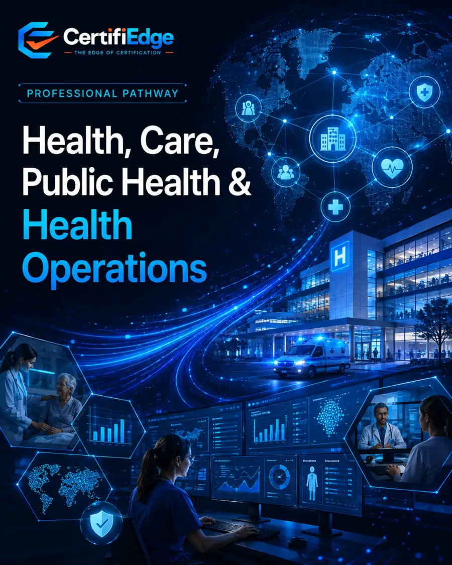 Health, Care, Public Health and Health Operations professional pathway cover.